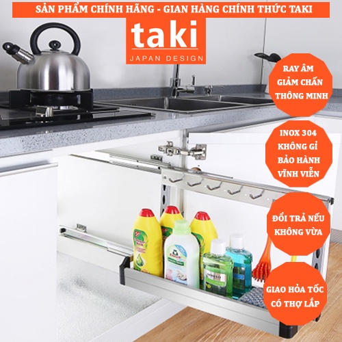 {CHÍNH HÃNG} Kệ Để Chất Tẩy Rửa Tủ Bếp TAKI - INOX 304 Bảo Hành Vĩnh Viễn (Có Thợ Lắp Đặt)