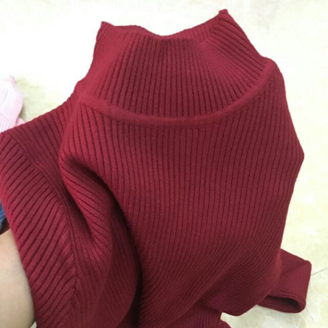 Áo len nữ loại đẹp giá sỉ cổ 3 phân, cổ ngắn , len gân  nhiều màu ( có video tự quay 100%  của shop vua hạt dẻ) | BigBuy360 - bigbuy360.vn