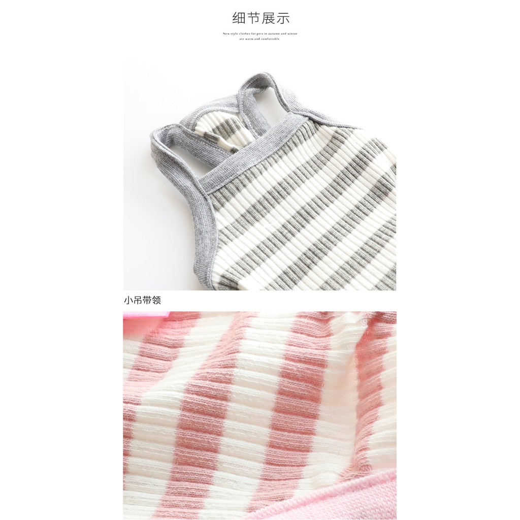 Váy thun gân hai dây CAMQUYTSTORE phong cách công chúa cho thú cưng