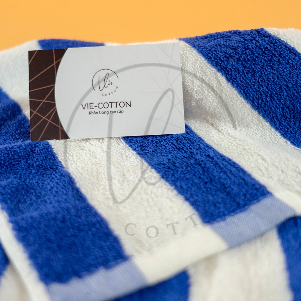 Khăn tắm 70x140cm VIECOTTON LACT Ver2 100% cotton siêu thấm hút - Cam kết giao đúng màu