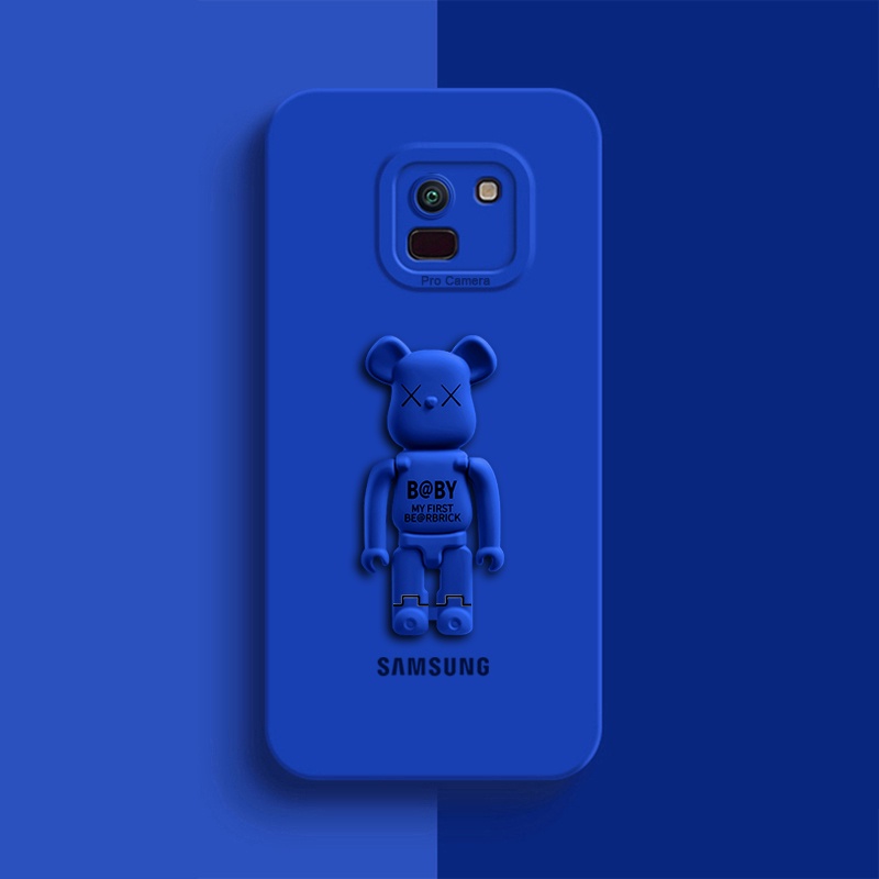 Ốp Điện Thoại Silicon Mềm Có Giá Đỡ Hình Gấu Cho Samsung Galaxy A8 Plus 2018