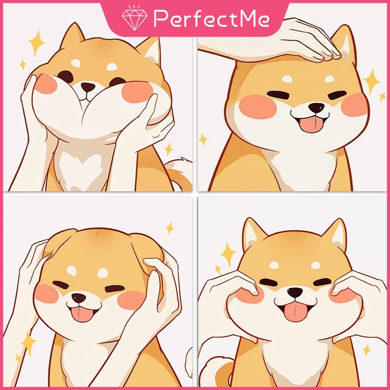 Bộ Tranh Đính Đá Tự Làm Họa Tiết 1 Chú Chó Kích Thước 30x30cm