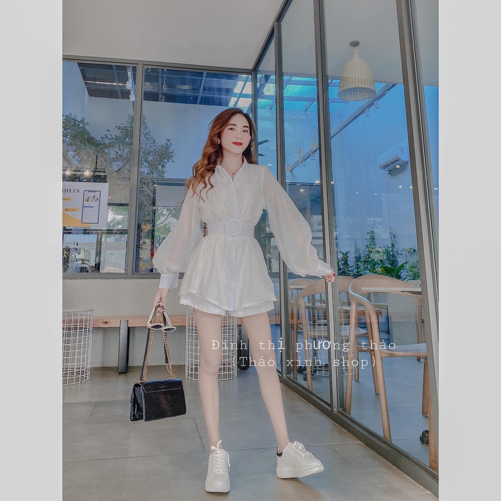 Set Bộ Sơ Mi Đũi Trắng Mix Quần Trắng ❤️FREESHIP❤️ Set Nữ Chất Mềm Mịn - TT115M089 | BigBuy360 - bigbuy360.vn