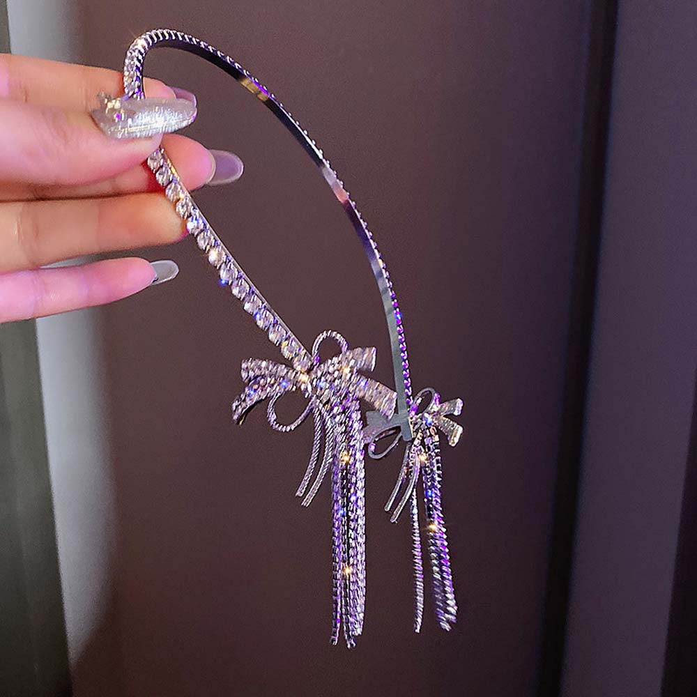 Cài tóc tua rua đính nơ thời trang sang trọng cho nữ