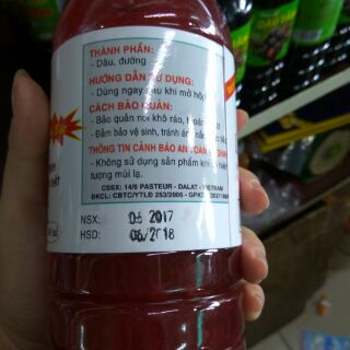 Nước cốt dâu tây đà lạt 500ml