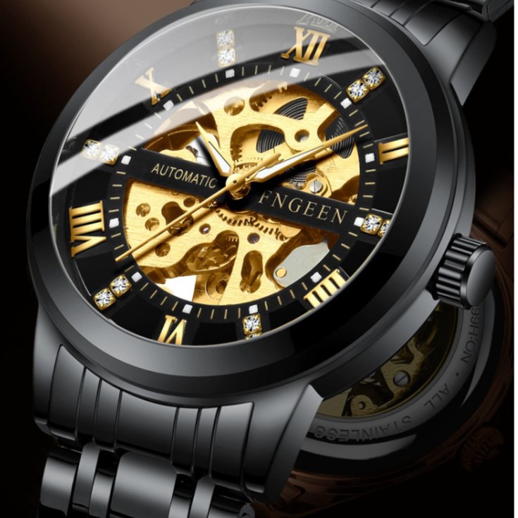 Đồng hồ cơ nam chính hãng FNGEEN lộ máy tuyệt đẹp, kiểu dáng lịch lãm, dây thép không rỉ ( Mã: AFC04 ) | BigBuy360 - bigbuy360.vn