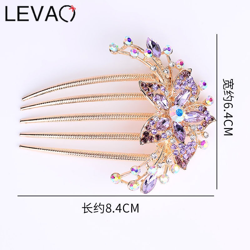 1 Lược Cài Tóc Đính Kim Cương Giả Bằng Hợp Kim Thời Trang Hàn Quốc Cho Nữ