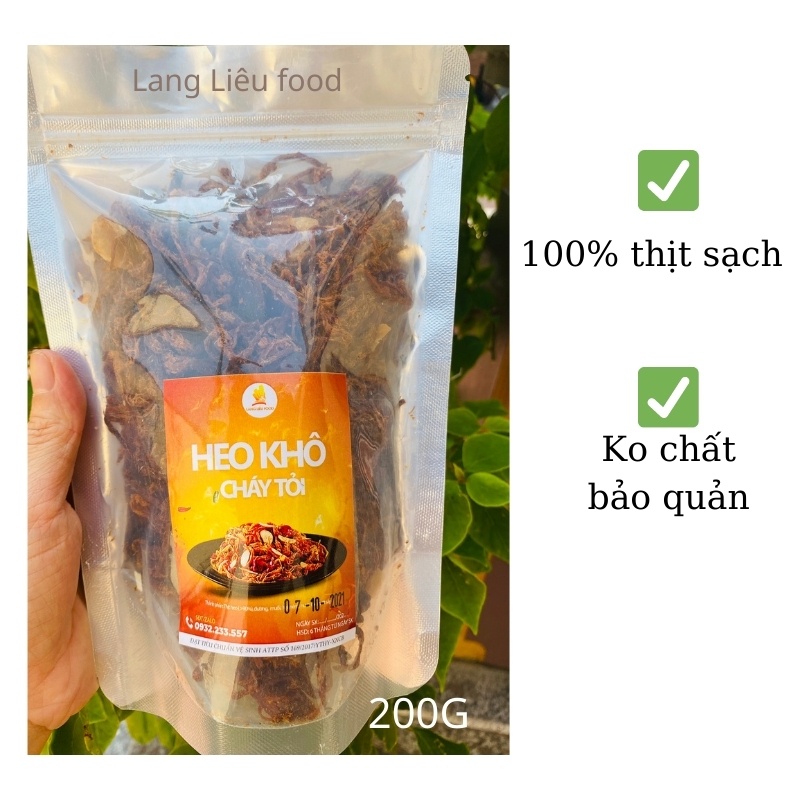 Heo Khô Cháy Tỏi Từ Heo Sạch 🐷 100% THỊT HEO NGUYÊN CHẤT 🐷 Đồ Ăn Vặt Đảm Bảo Vệ Sinh ATTP | BigBuy360 - bigbuy360.vn