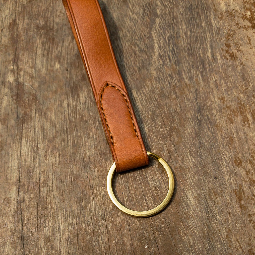Móc khoá bằng da thời trang màu nâu, sản phẩm đồ thủ công chất liệu da bò thật nhập khẩu - ASMK00101 | BigBuy360 - bigbuy360.vn