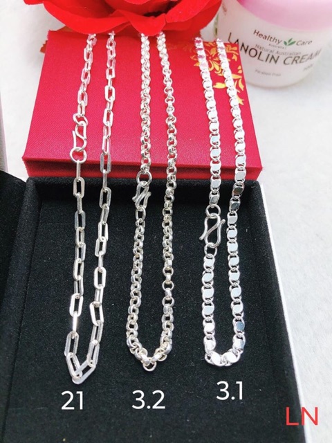Dây chuyền bạc ta nam tính bền màu -THJ SILVER