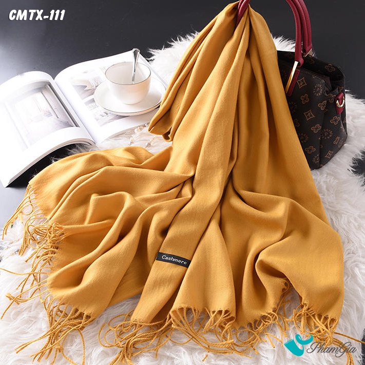 KHĂN QUÀNG CỔ CASHMERE MÀU TRƠN KÍCH THƯỚC CHOÀNG 70x200 CỰC MỊN ĐẸP AH775