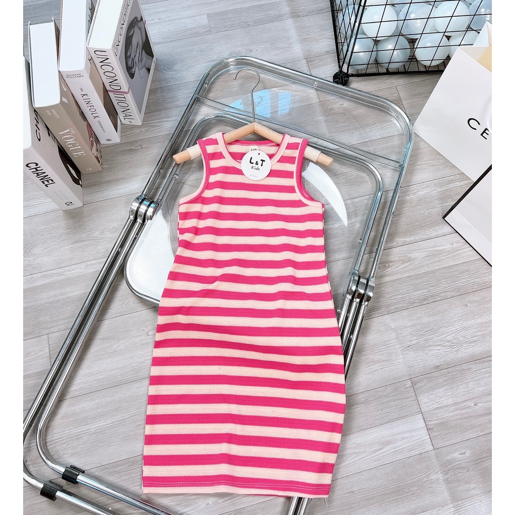 VÁY BODY SÁT NÁCH KẺ ĐEN CỰC TRENDY CHO BÉ TONYMEDIA