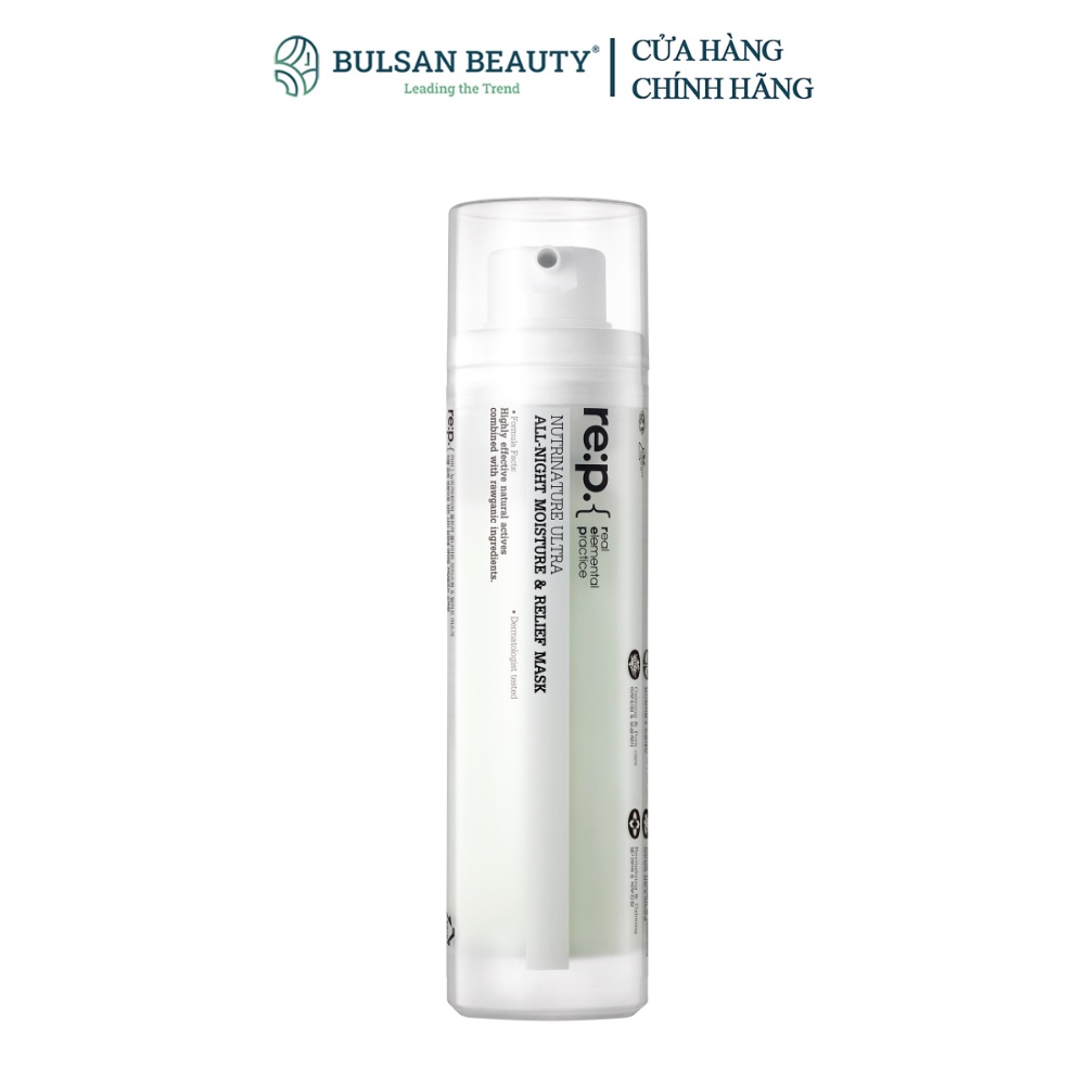 Mặt Nạ Ngủ Cấp Ẩm Và Tái Tạo Da RE:P Nutrinature Ultra All Night Moisture &amp; Relief Mask 50ml Bulsan Beauty