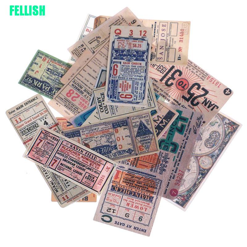 Bộ 22 Tấm Hình Dán Trang Trí Phong Cách Vintage