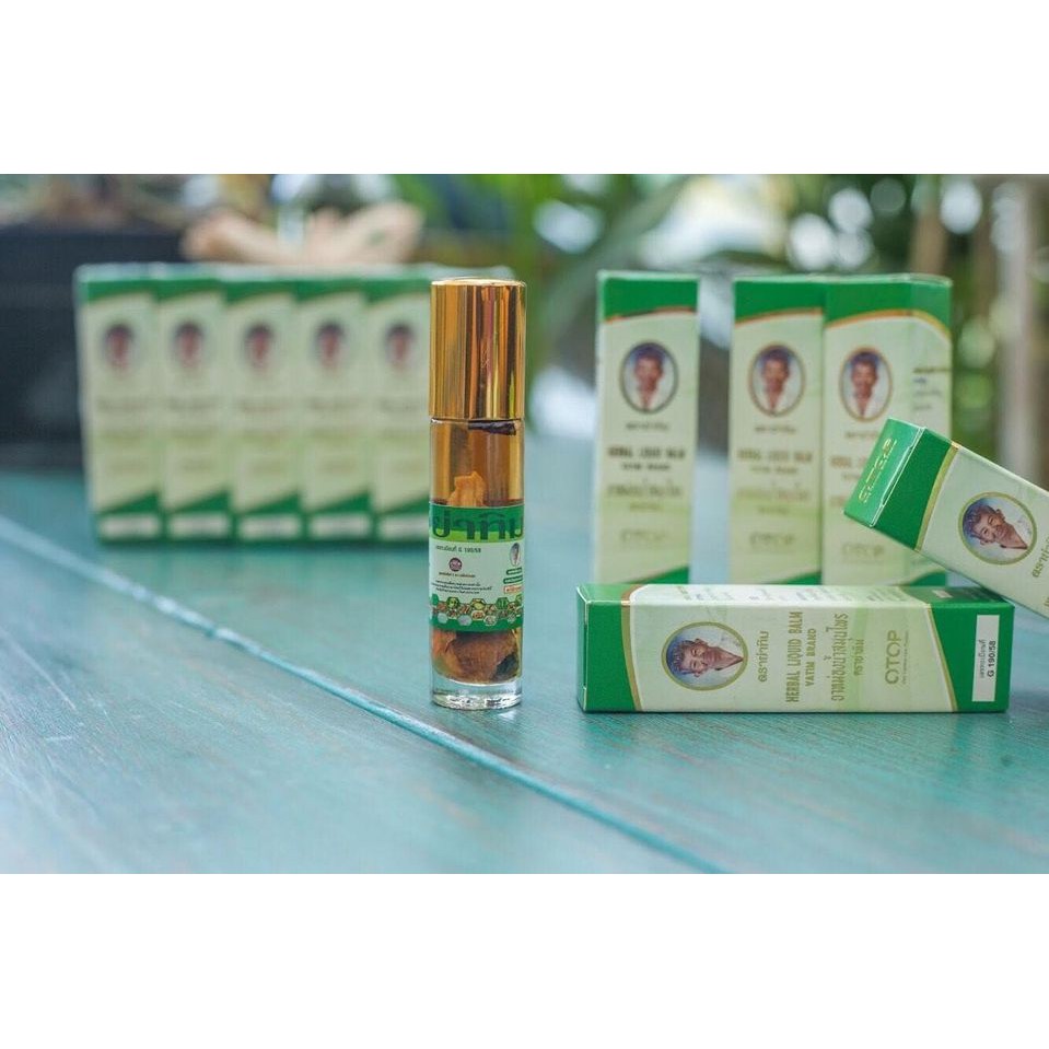 «8cc» 🎈 Dầu Gió Lăn 22 Vị Thảo Dược OTOP - Herbal Liquid Balm Yatim Brand Thái Lan ❃