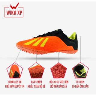 Giầy bóng đá cao cấo Wika XP màu cam chính hãng ( giầy đá banh sân cỏ nhân tạo để thấp TF )