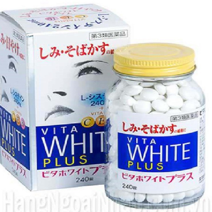 [auth]dạng Viên Uống Trắng Da Vita White Plus- Nhật Bản Hộp 240 Viên