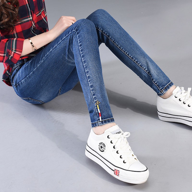 Quần bò nữ 🍎FREE SHIP🍎Quần jean nữ cạp siêu cao Q18 [quần jean đẹp] | BigBuy360 - bigbuy360.vn