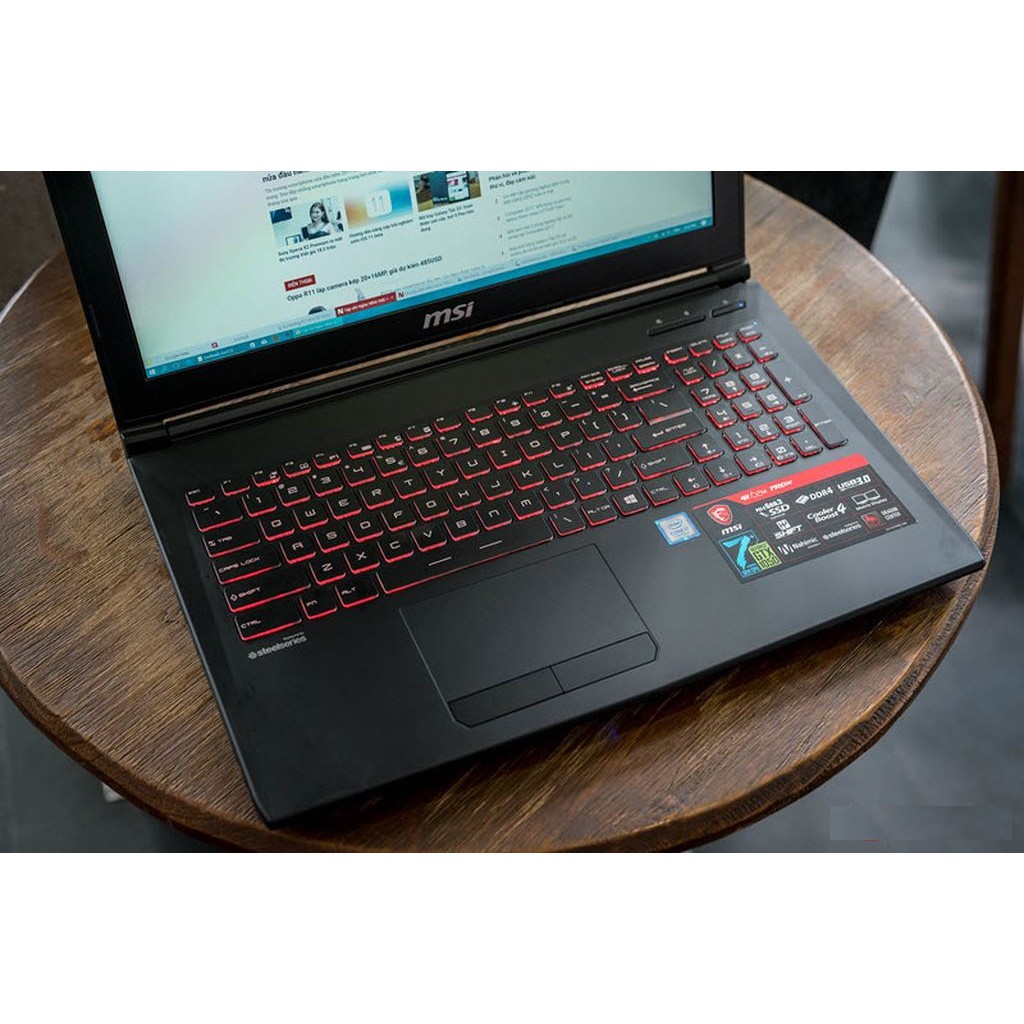 Laptop chơi Game MSI GL62M-7RDX (Core I7-7700HQ 8CPU, DDR4 8GB, SSD 128GB + 1TB, VGA GTX 1050, FullHD) Fullbox | BigBuy360 - bigbuy360.vn