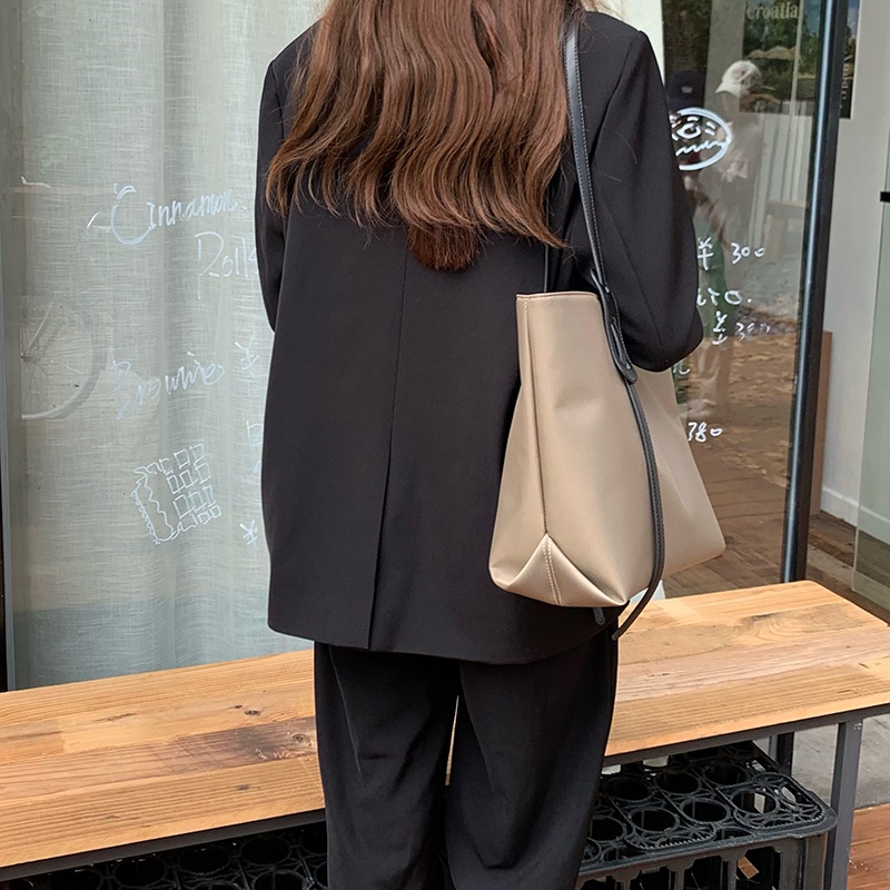 IELGY Túi tote Đeo Vai Bằng Vải nylon Đơn Giản Dễ Phối Đồ Cho Nữ