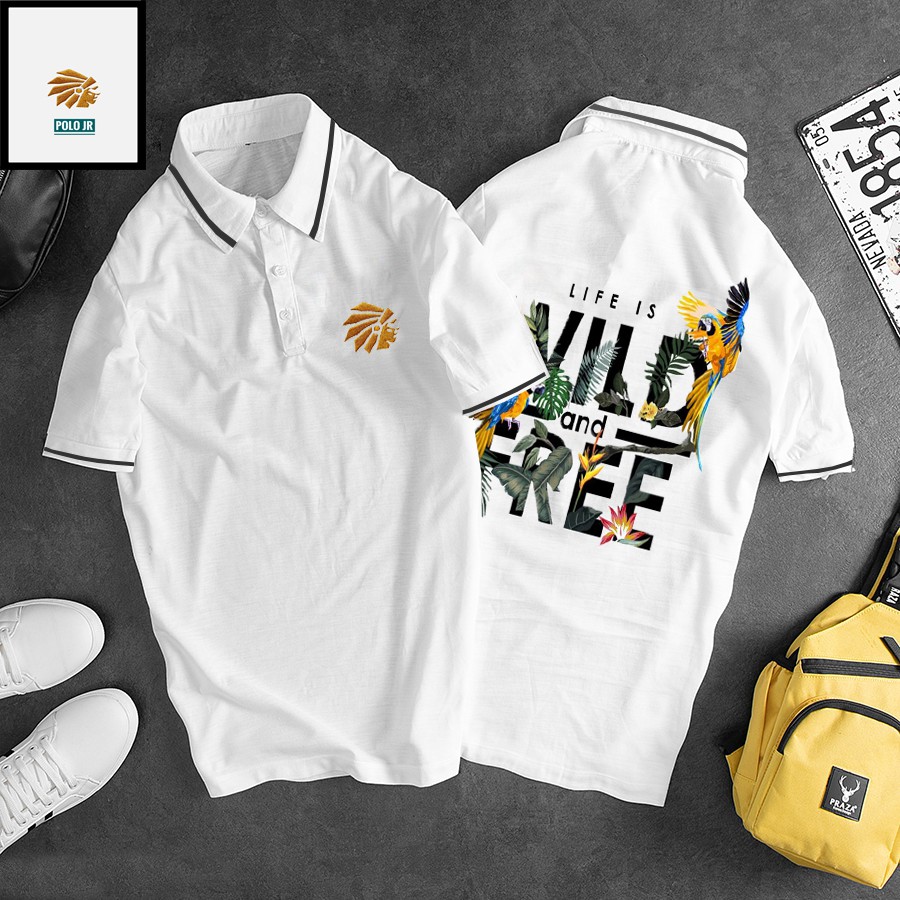 Áo Polo WILD FREE [SALE 50%] chất liệu vải poly siêu mịn thấm hút mồ hôi form ôm body hàn quốc co giãn 4 chiều