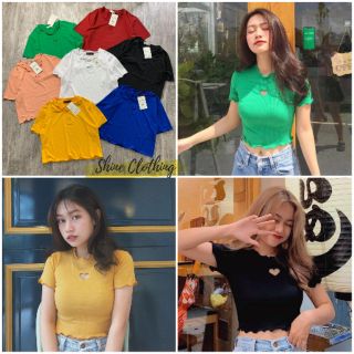 Áo croptop khoét tim Shine Clothing
