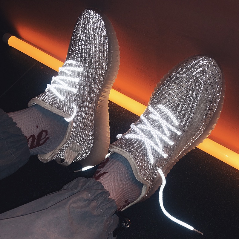 Giày Thể Thao Đế Bằng Phối Lưới Thoáng Khí Trọng Lượng Nhẹ 350v2 Thời Trang Cho Nam