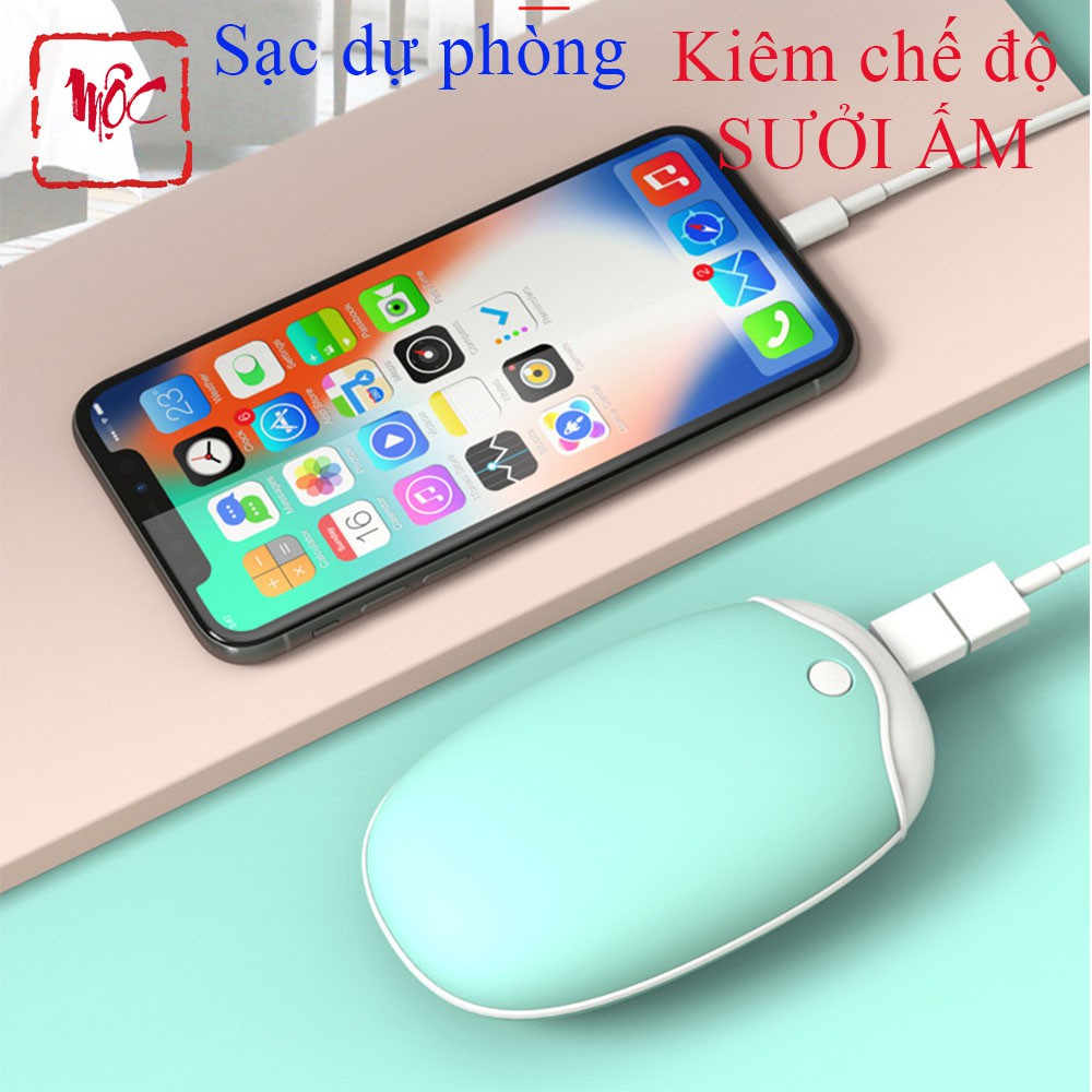 Sạc dự phòng kiêm máy sưởi ấm N9, 6000Mah-Full Box