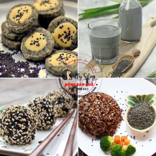 1kg Mè Đen Hữu Cơ SallyFood Vừng Đen Sạch Không Chất Bảo Quản Organic - Shop Sỉ Lẻ Nông Sản Quê