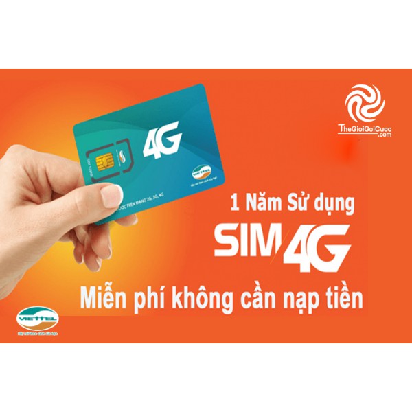 Mua 1 lần dùng cả năm - SIM 4G viettel - D900 TẶNG 7GB/THÁNG