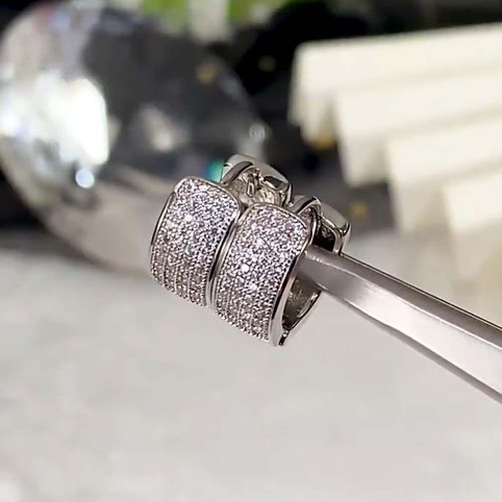 Bông Tai Dạng Vòng Thời Trang Dành Cho Nam Và Nữ|Khuyên Tai Tròn Đính Đá Zircon Nhiều Màu Sắc Đơn Giản Phong Cách Hàn Quốc Unisex