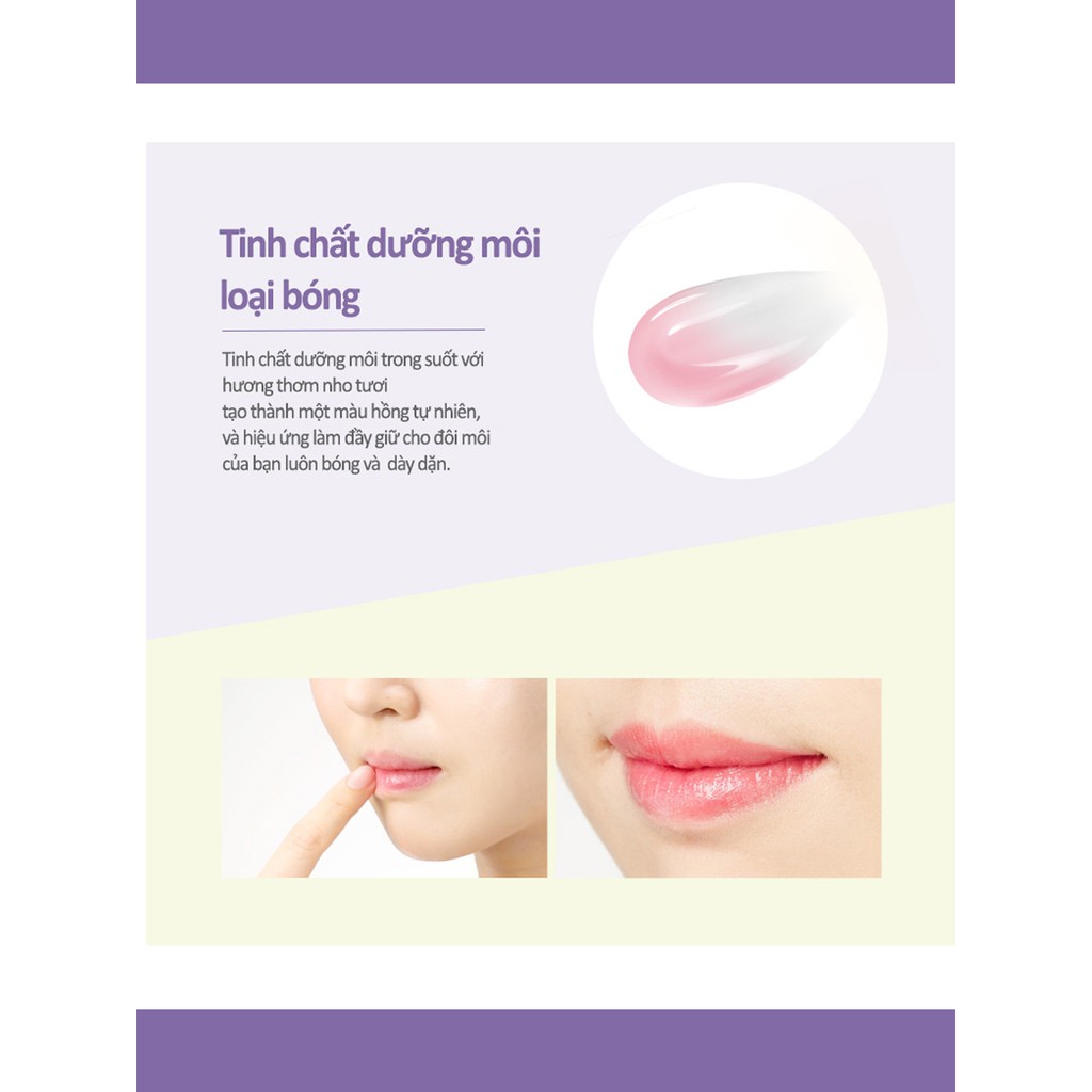 [TẶNG 66K]Son Dưỡng Ẩm Chiết Xuất Từ Nho và Mật Ong Frudia Grape Honey Chu Lip Essence 10g