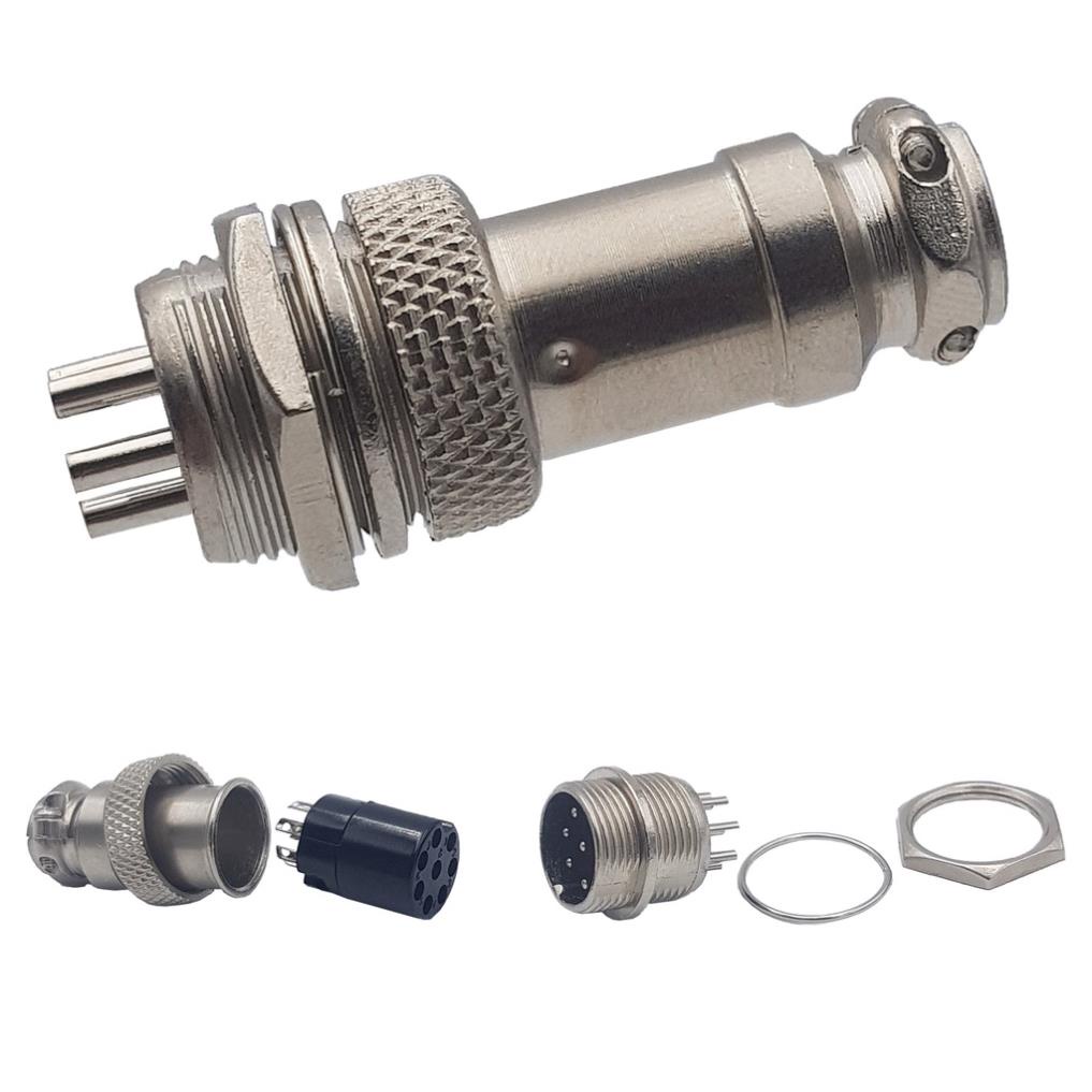 Đầu nối tròn GX12 đầu cái - đầu đực / 2 - 3 - 4 - 5 - 6 - 7 chân