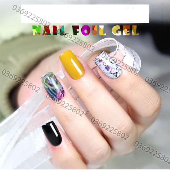 HOT Sơn gel foil AS chuyên dùng với foil bất kỳ tạo vân móng