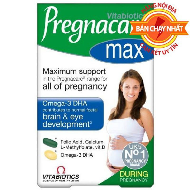 Bầu Anh PregnacPregnacare max 84v chuẩn uk