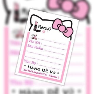 Phiếu giao kitty có keo dán sẵn