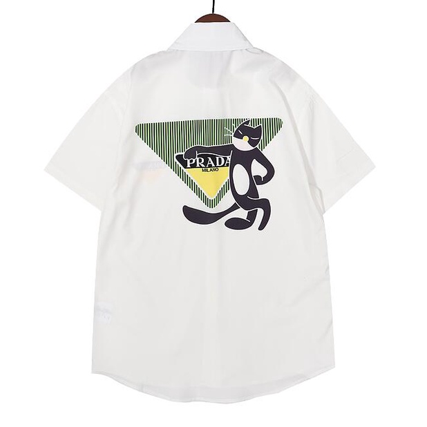 Áo Sơ Mi Cotton Ngắn Tay In Họa Tiết Thời Trang Cá Tính