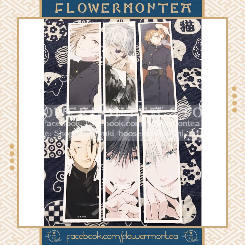 Set 6 Thẻ Đánh Dấu Sách | Bookmark Giấy - Jujutsu Kaisen | Chú Thuật Hồi Chiến