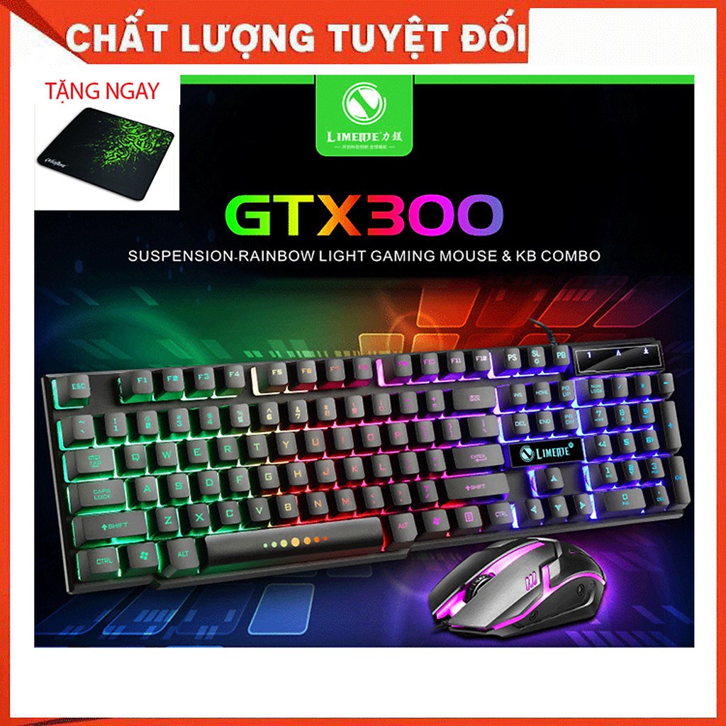 Combo Bàn phím GTX 300 + CHUỘT + Lót Razer - Hàng Nhập Khẩu.