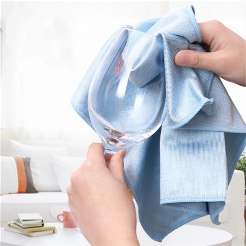 Khăn lau kính bằng vải sợi nhỏ không xơ tiện dụng cho nhà bếp tùy chọn kích thước