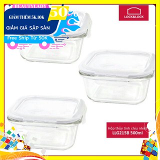 Set 3 thố thủy tinh Lock&Lock LLG214 500ml