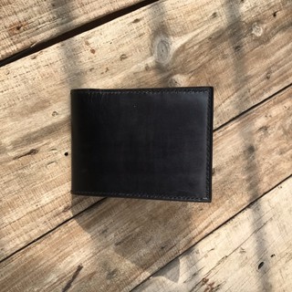 Ví nam ngang handmade da bò thật màu Black - Đồ da thủ công bền và sang trọng