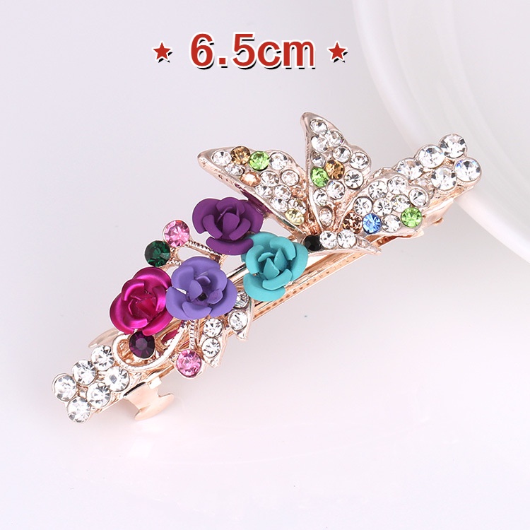 Kẹp Tóc Hình Nơ Đính Đá Pha Lê Lấp Lánh Bằng Hợp Kim Dành Cho Cô Dâu