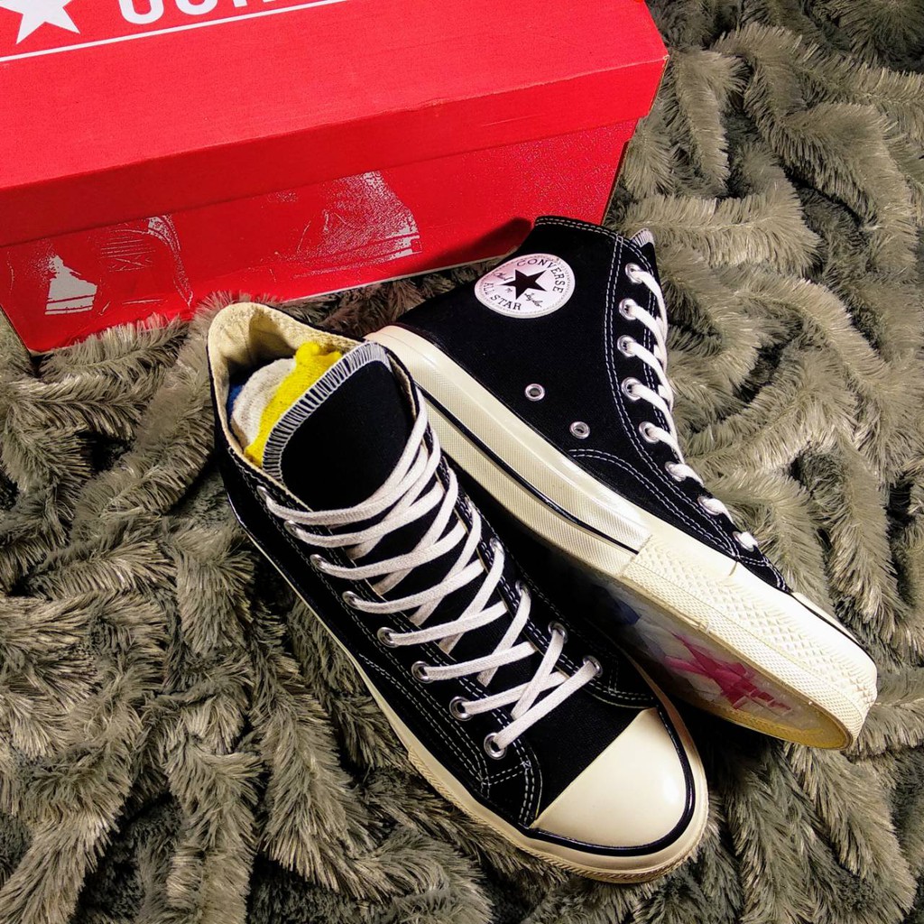 Giày Thể Thao Converse 70s Cổ Cao Phối Màu Trắng Đen Phong Cách Việt Nam