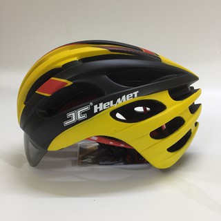 Mũ bảo hiểm xe đạp chính hãng JC Helmet m25 đen vàng