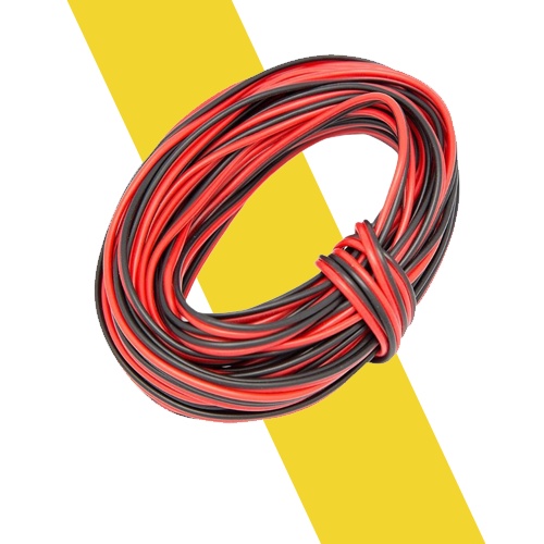 Dây điện đôi đỏ đen 2468.26AWG