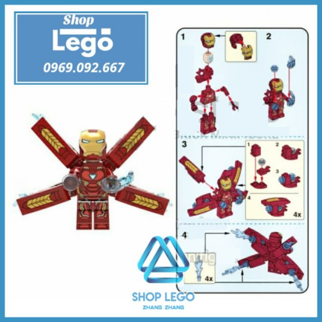 Xếp hình Iron Man MK50 - The Avengers Lego Minifigures Xinh Xh823 X0187