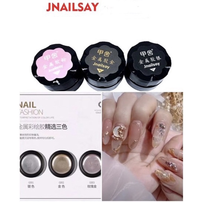 Gel vẽ metal Jinailsay siêu đẹp, chuyên vẽ móng trang trí - Sushi nail mi
