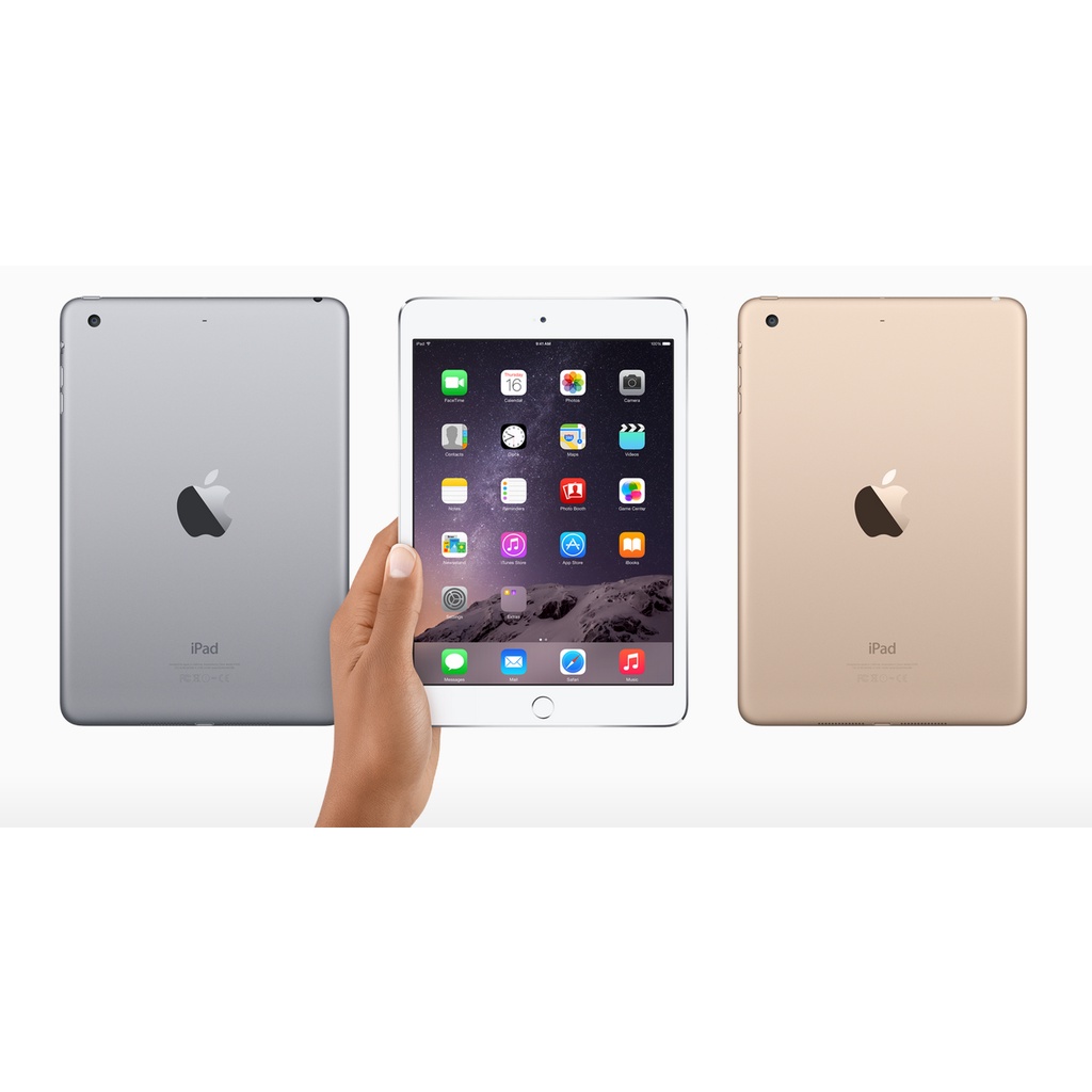 Máy Tính Bảng iPad Mini 3 (Wifi + 4G) - 16G /64G /128G - Zin Đẹp 99% - Nhận Diện Vân Tay