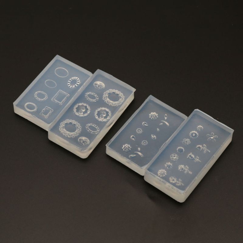 [Hàng mới về] Set 2 khuôn silicon 3d tạo hình trang trí móng tay nghệ thuật chuyên nghiệp